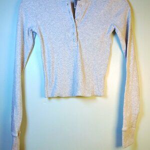 SKIMS Cotton Blend Ribbed Henley XS Vase Layer Autum Wardrobe